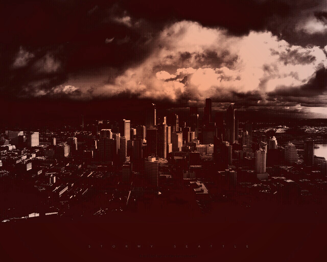 Штормовой Сиэтл обои