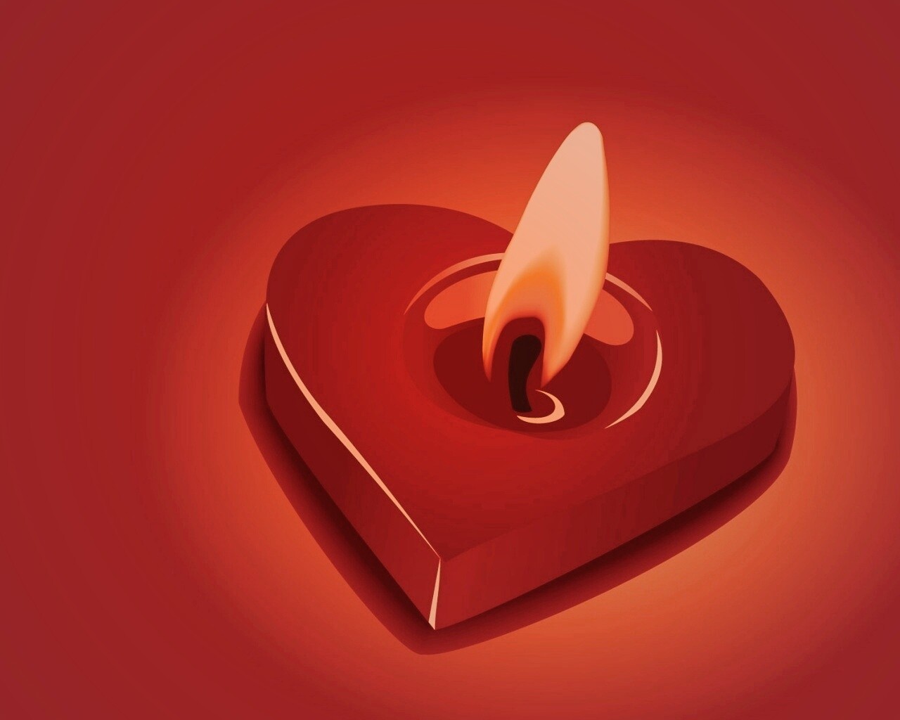 Свеча для Дня всех влюбленных обои