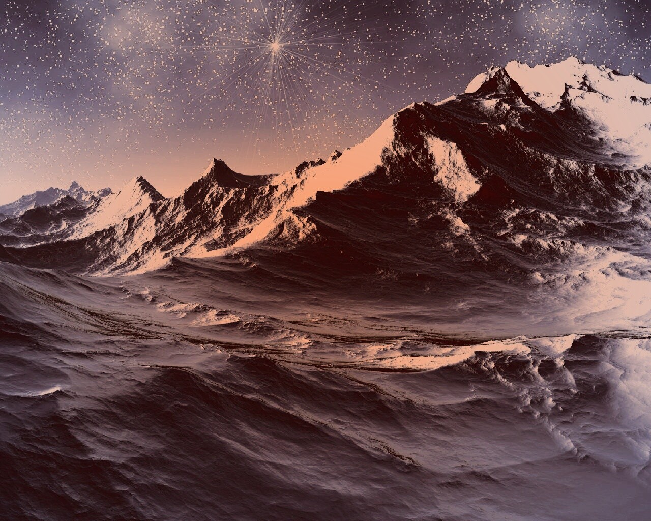 Северные горы обои