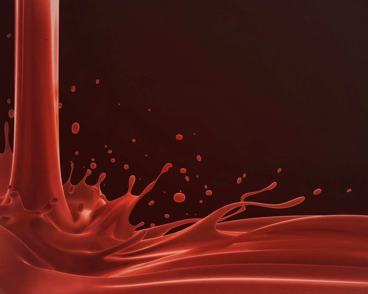 Красный всплеск обои