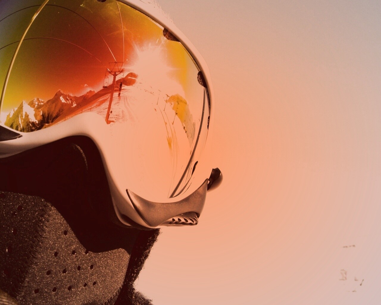 Маска сноубордиста обои