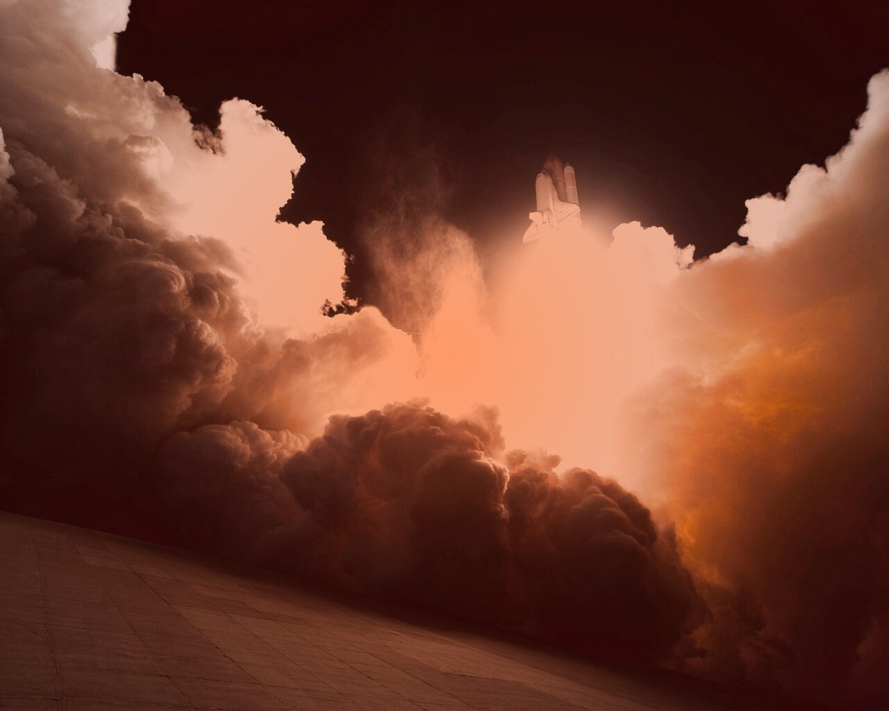 Взлет шатла обои