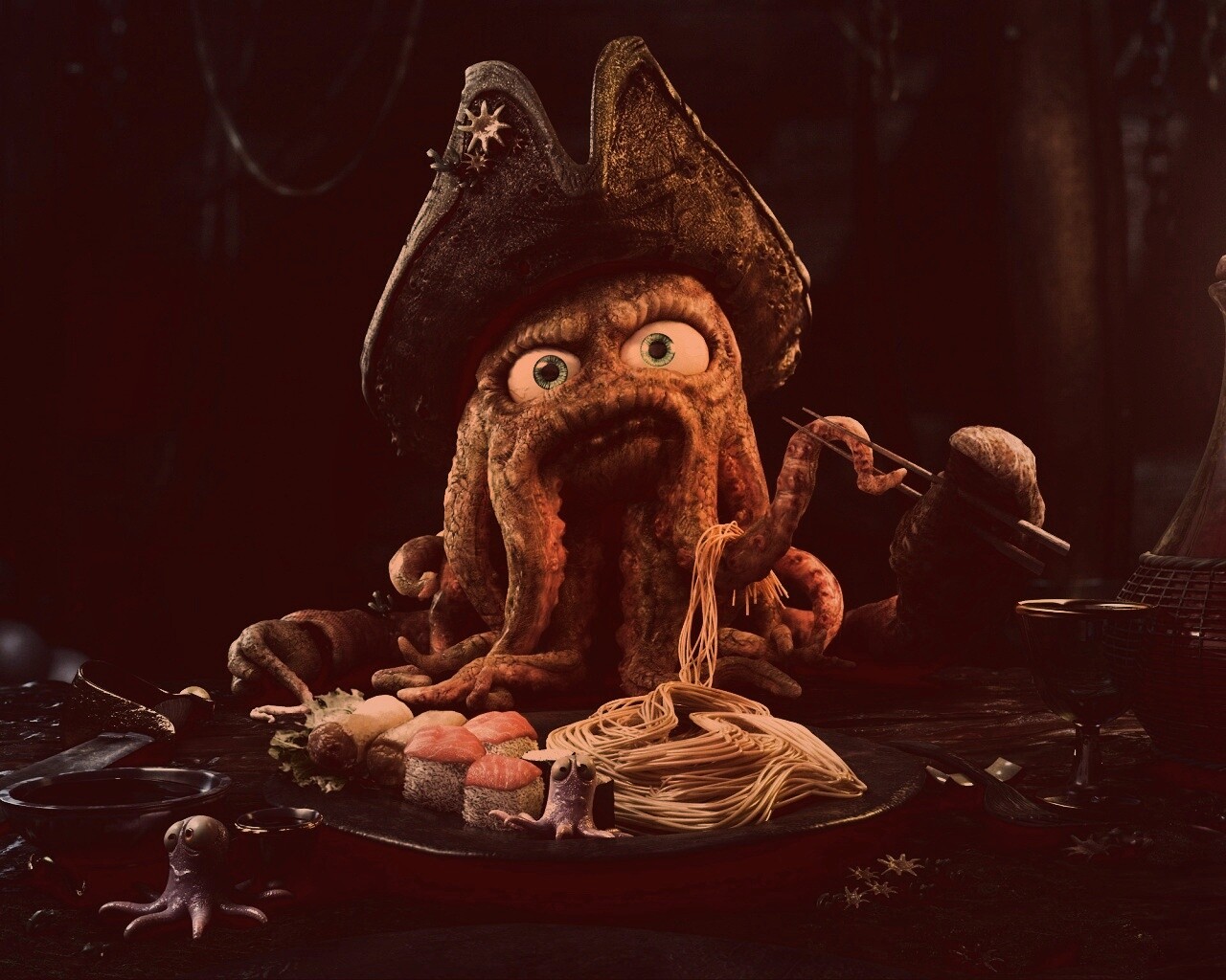 Мультяшный Дэви Джонс обои