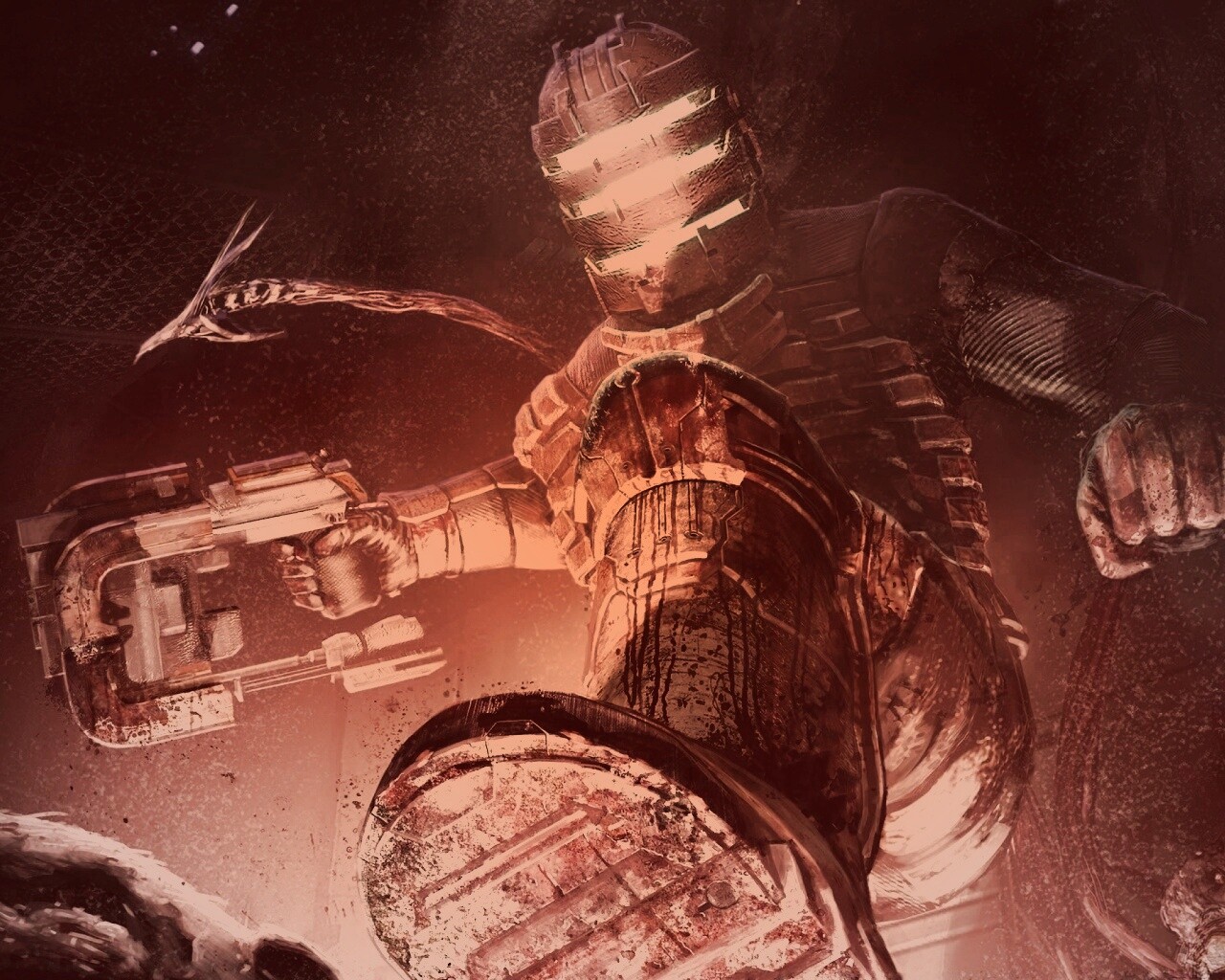 Айзек топчет монстра обои