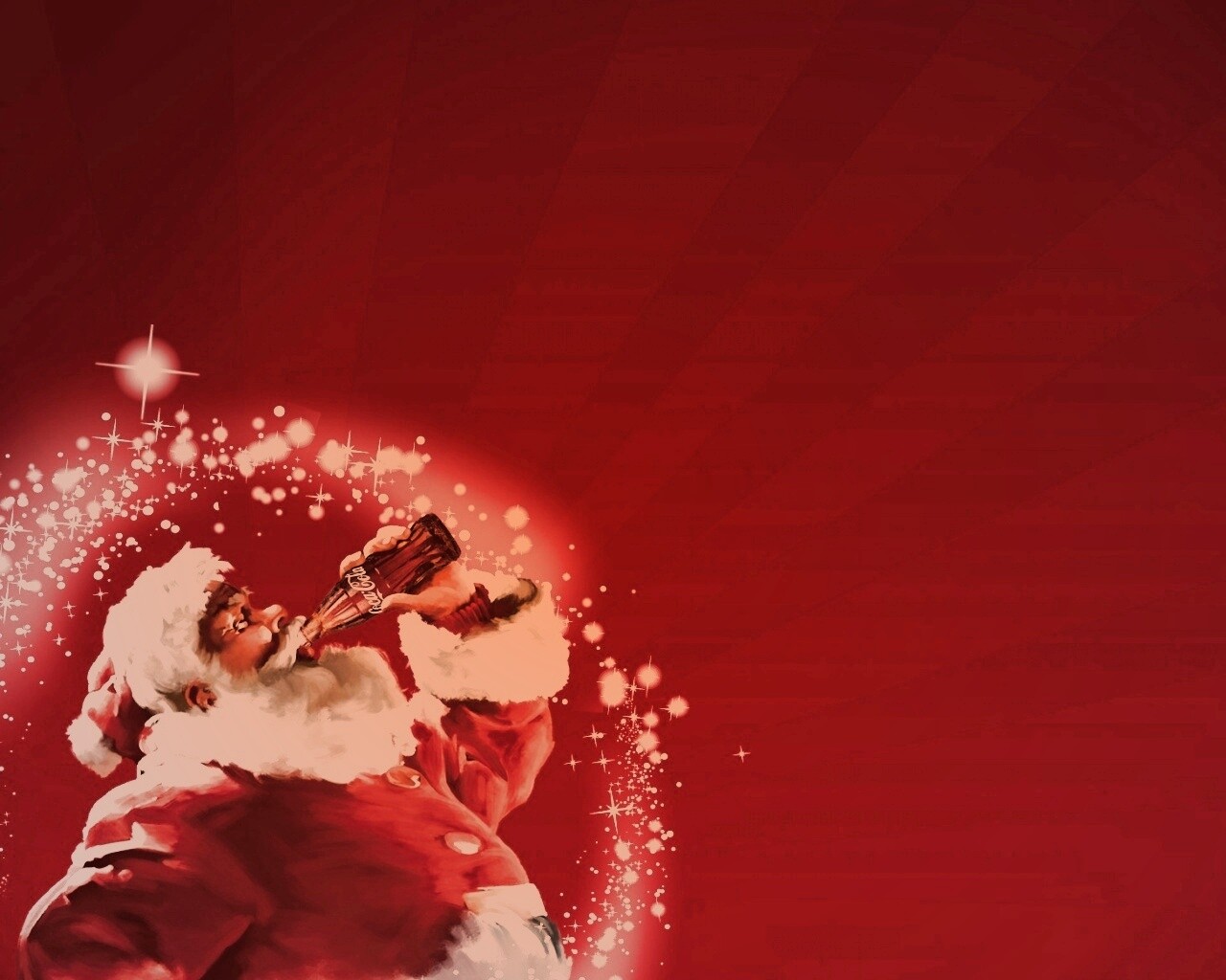 Санта Клаус с кока-колой обои