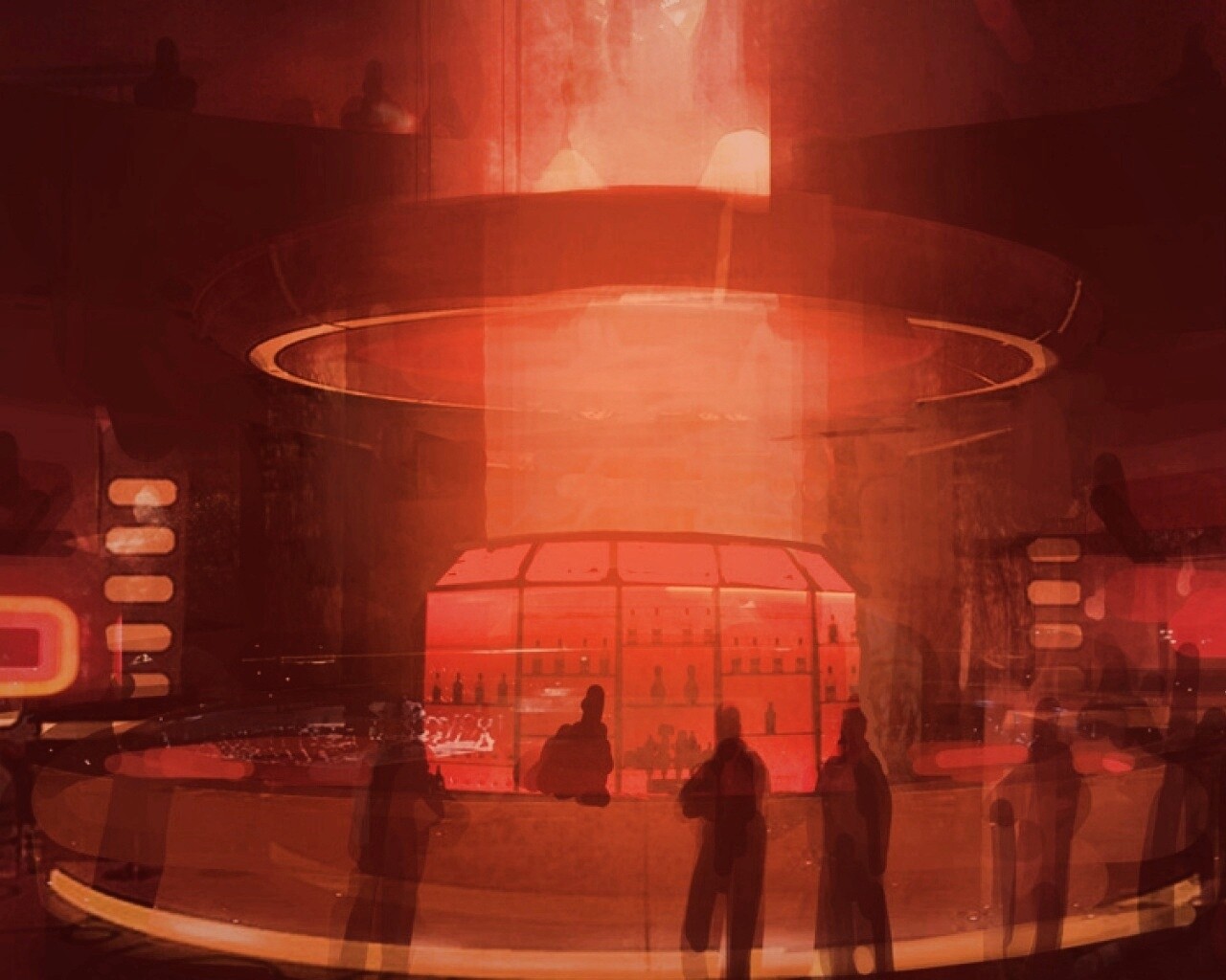 Красный бар из Mass Effect обои