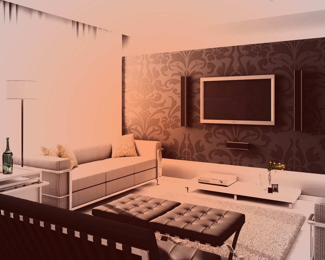 Современная комната обои