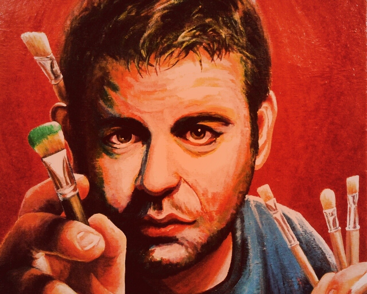 Нарисованный художник обои