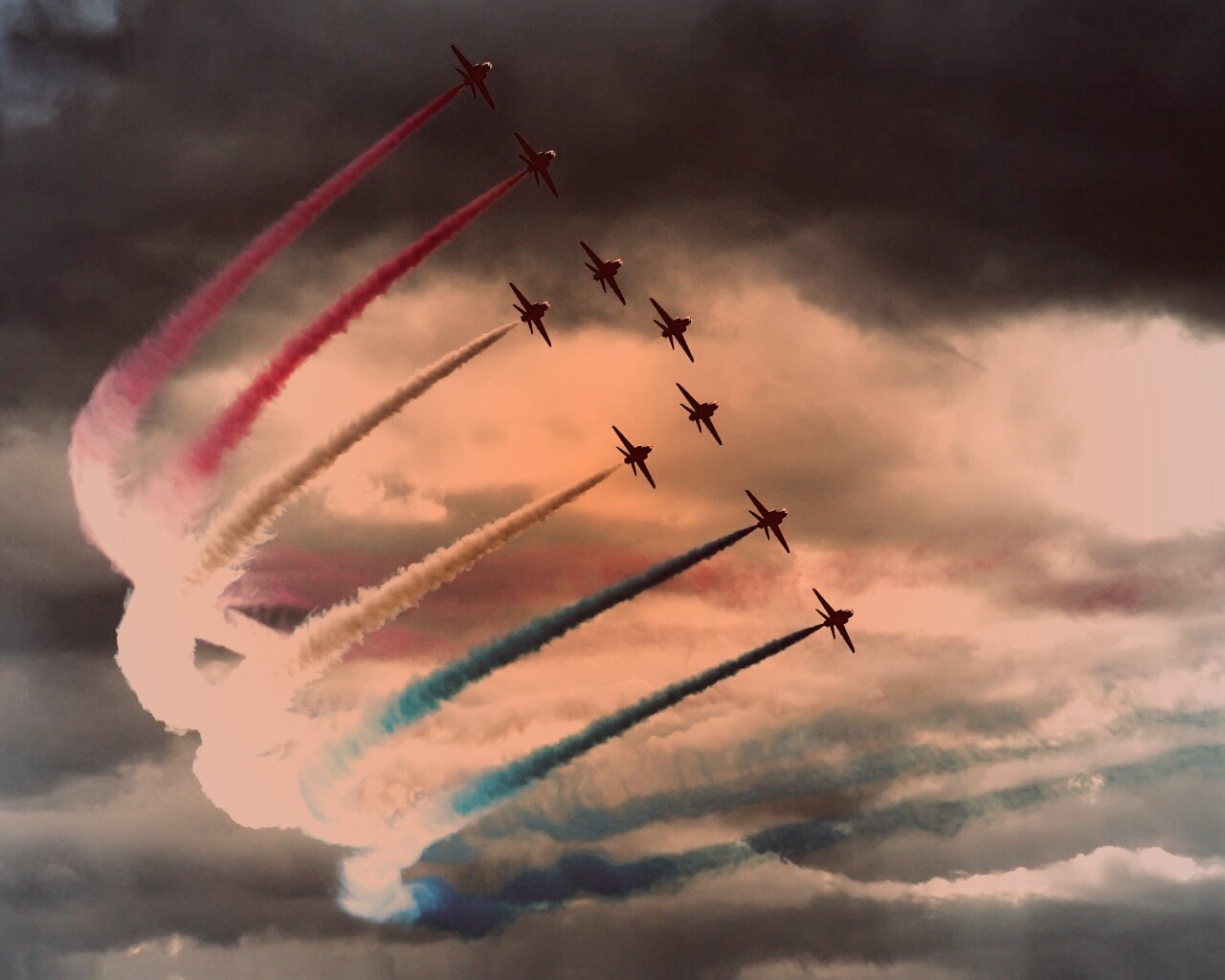 Радужная авиация обои