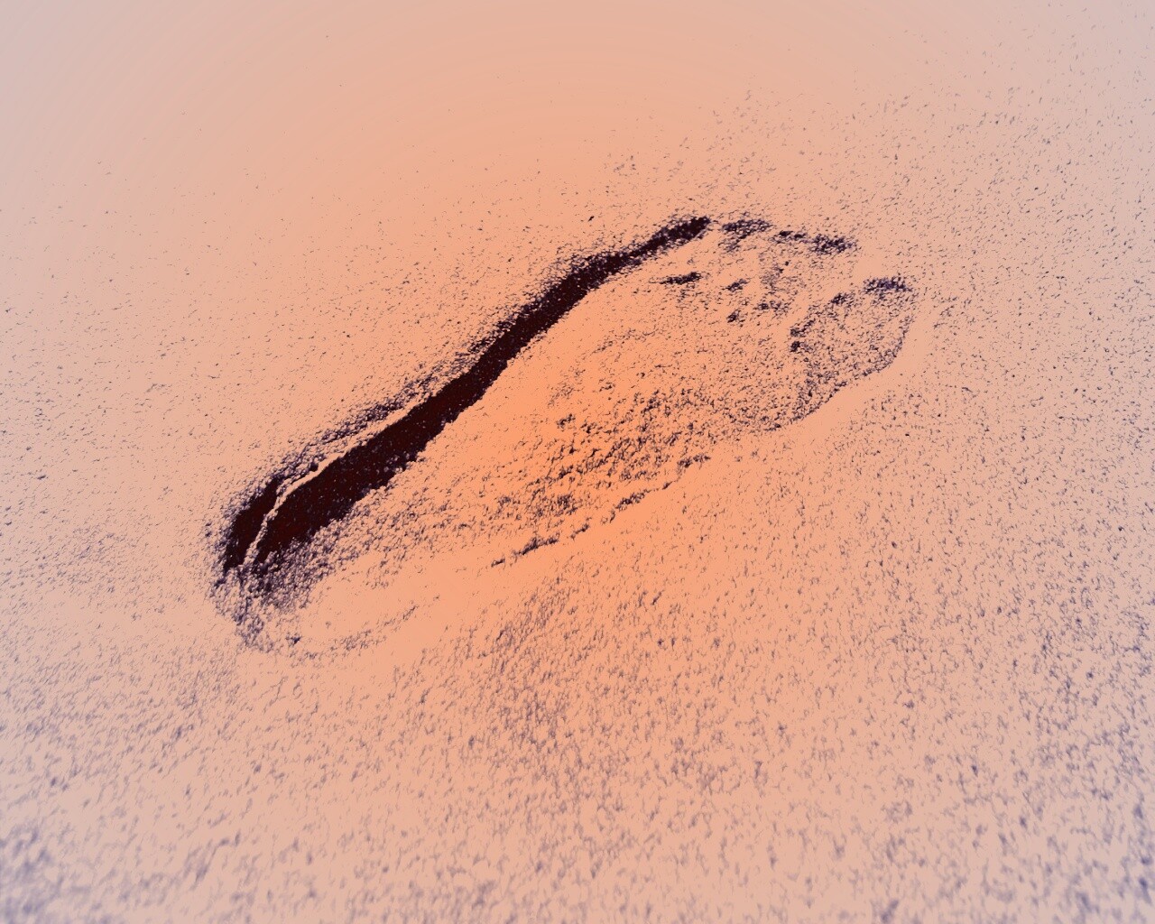 Отпечаток ноги обои