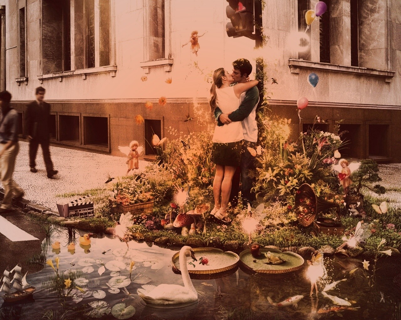 Волшебный поцелуй обои