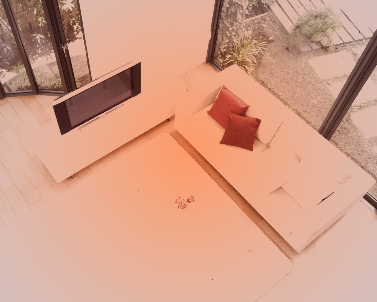 Комната сверху обои