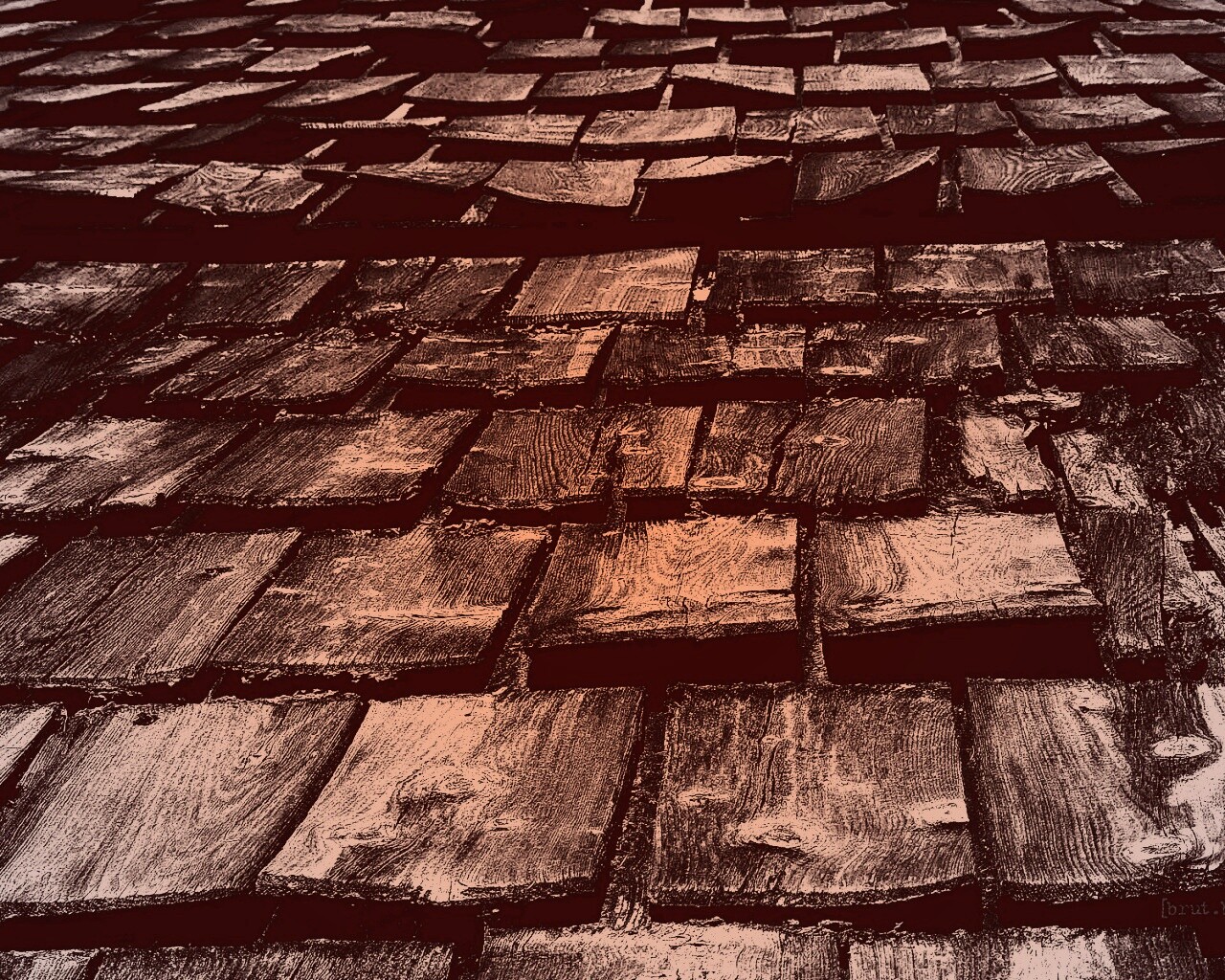 Деревянная крыша обои