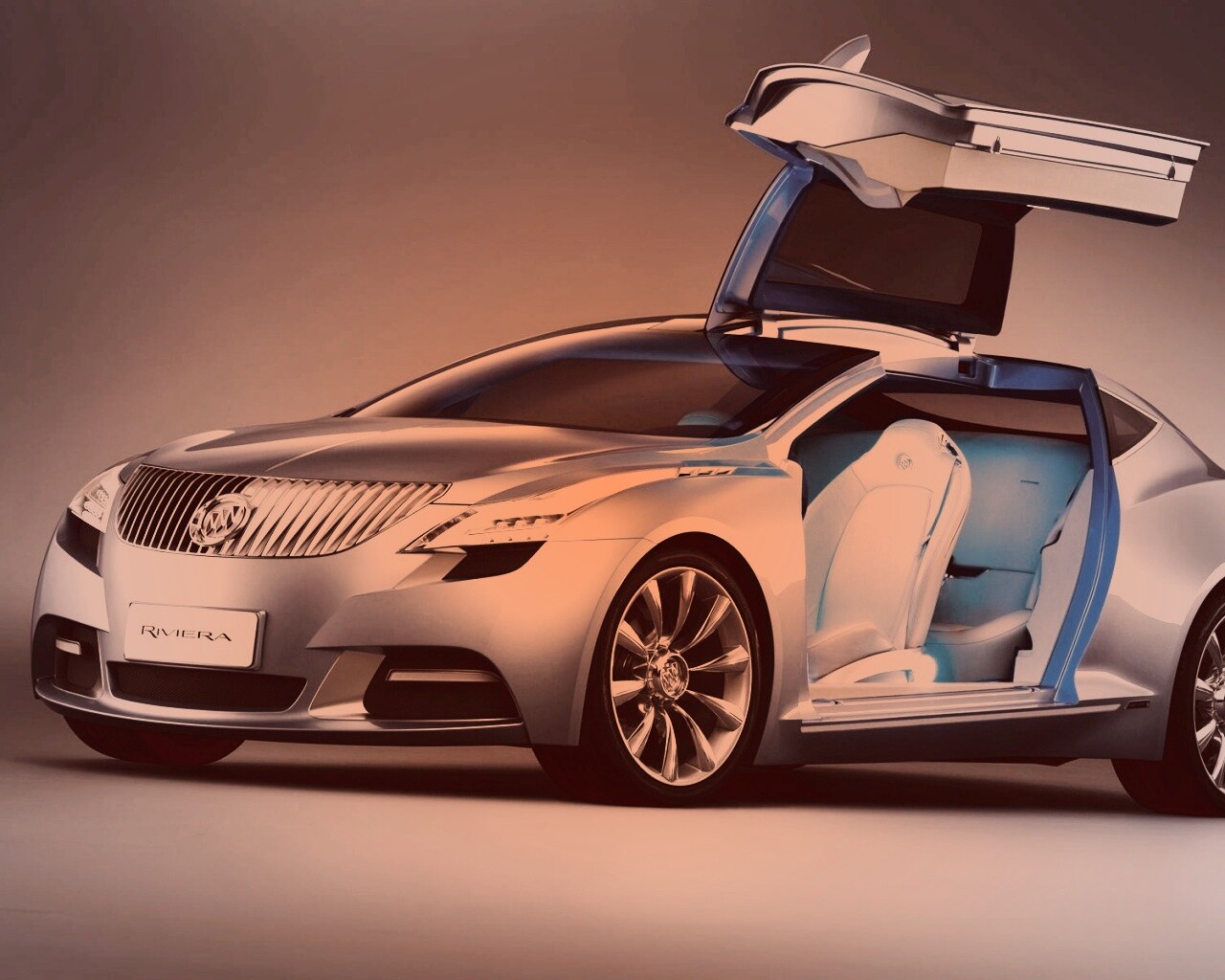 Buick Riviera с распахнутой дверцей обои