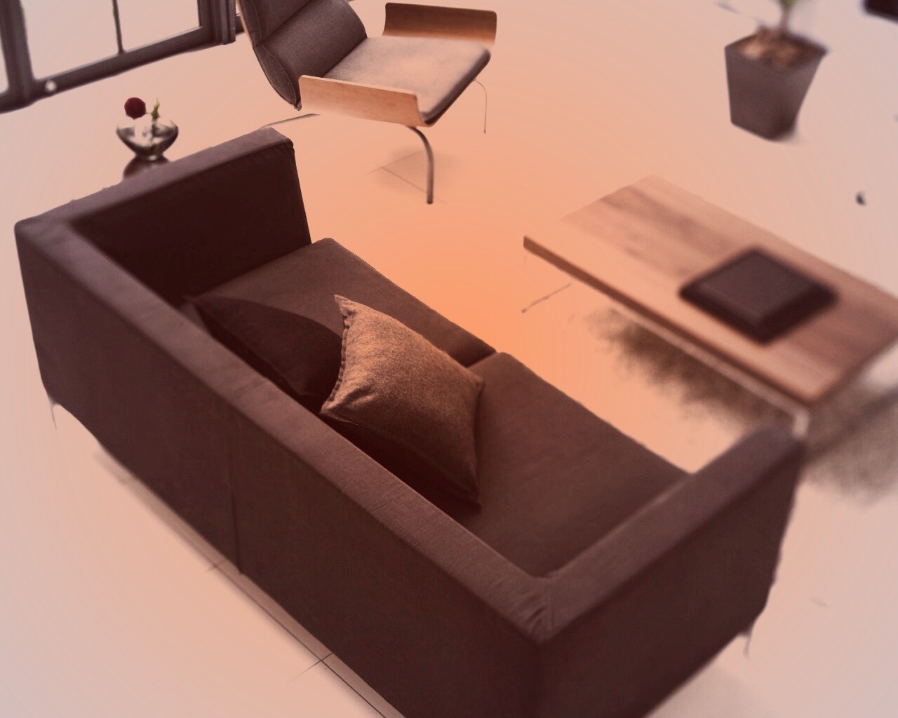 Черная мебель обои