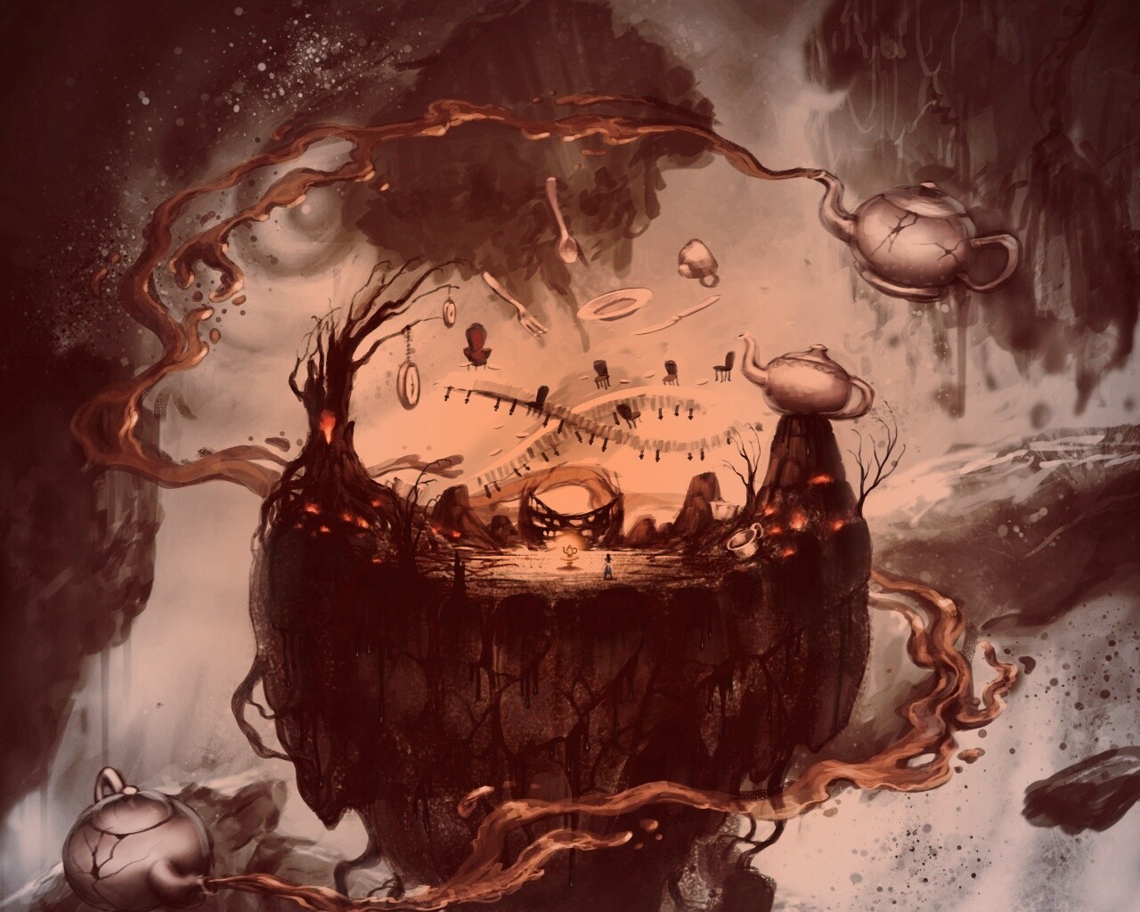 Алиса в стране чудес обои