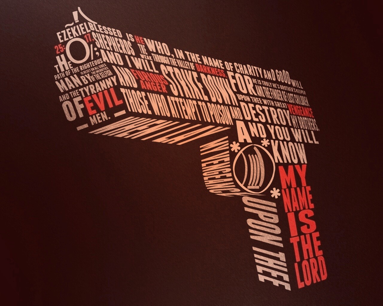 Пистолет из слов обои