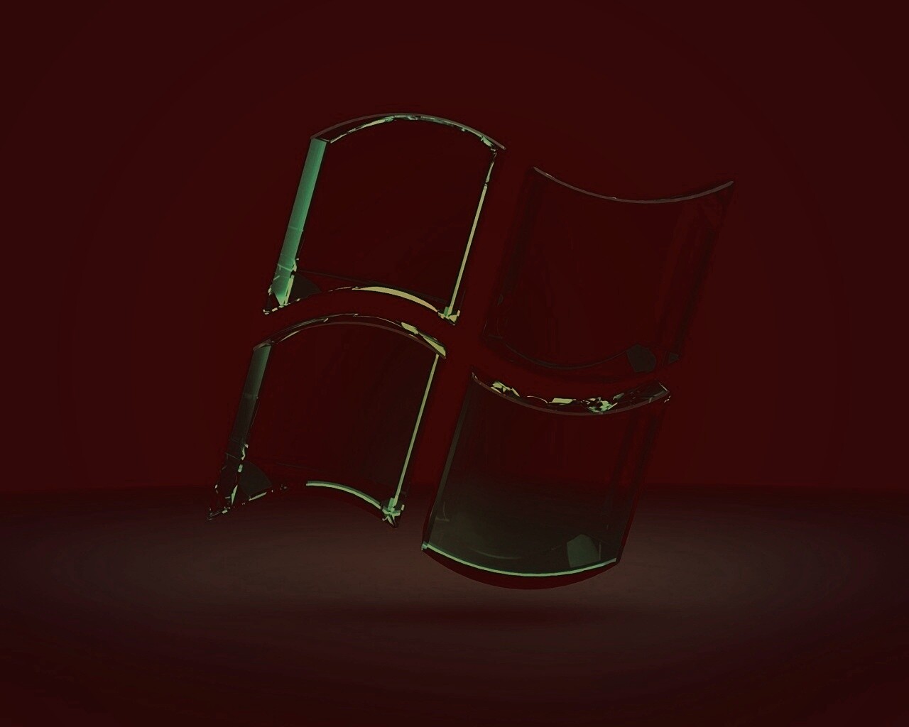 Логотип Windows из стекла обои