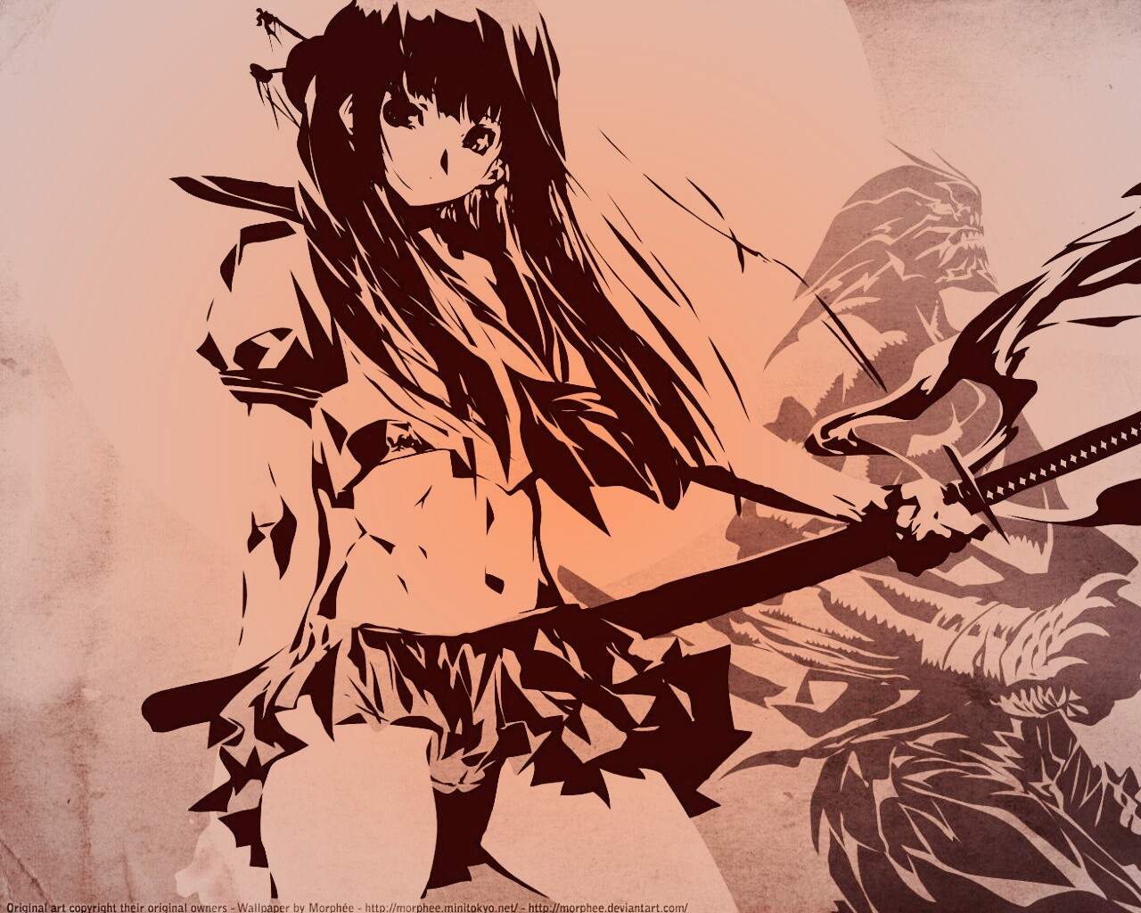 Девушка с мечом обои