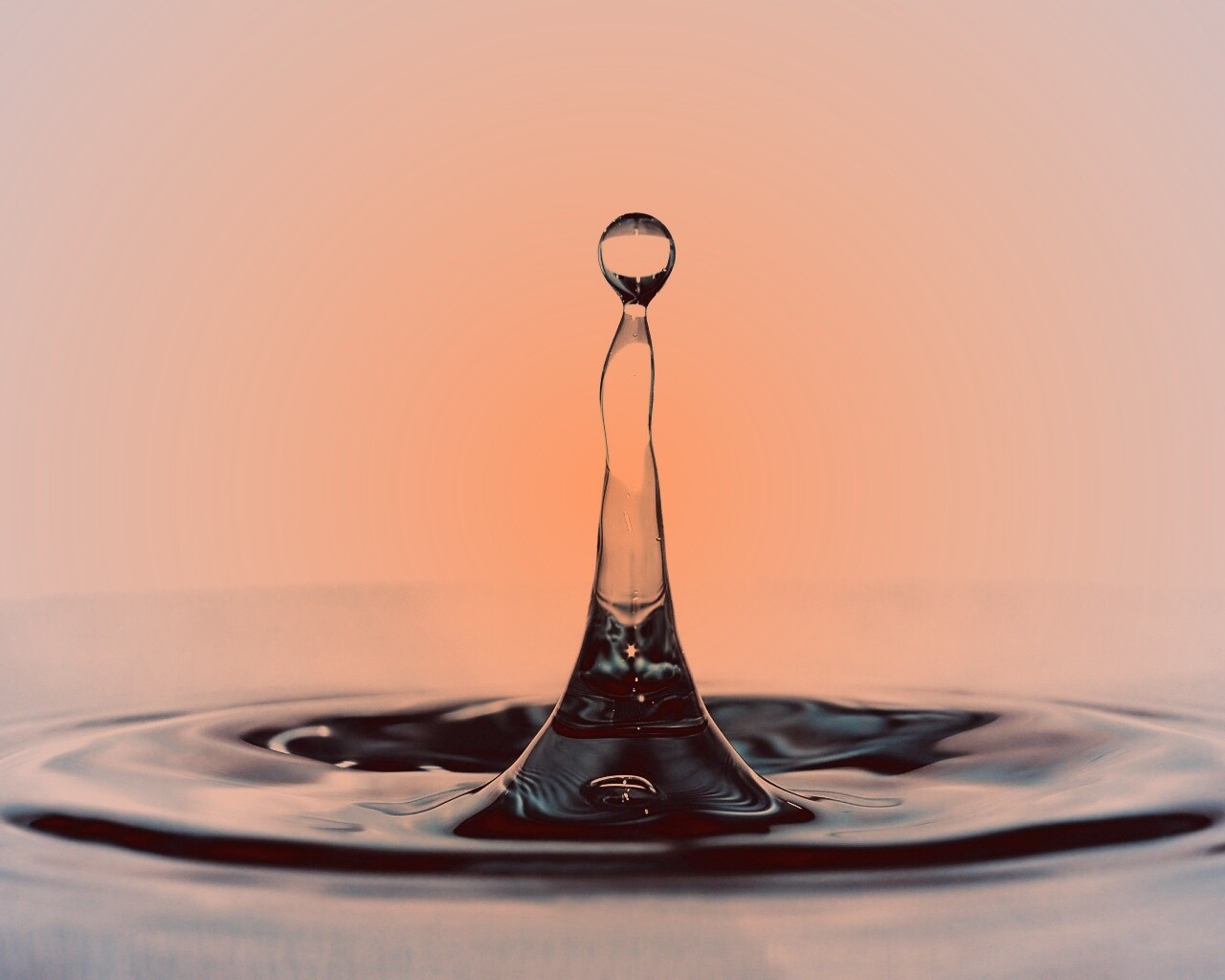 Падение капли обои