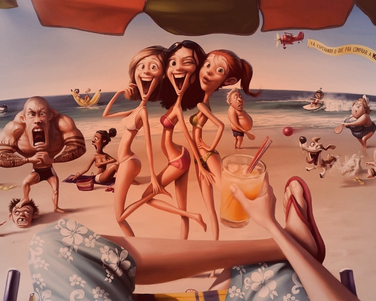 На пляжу ляжу) обои