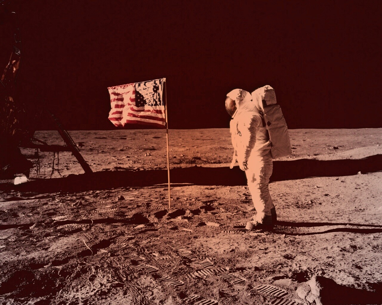 Высадка американцев на Луну обои