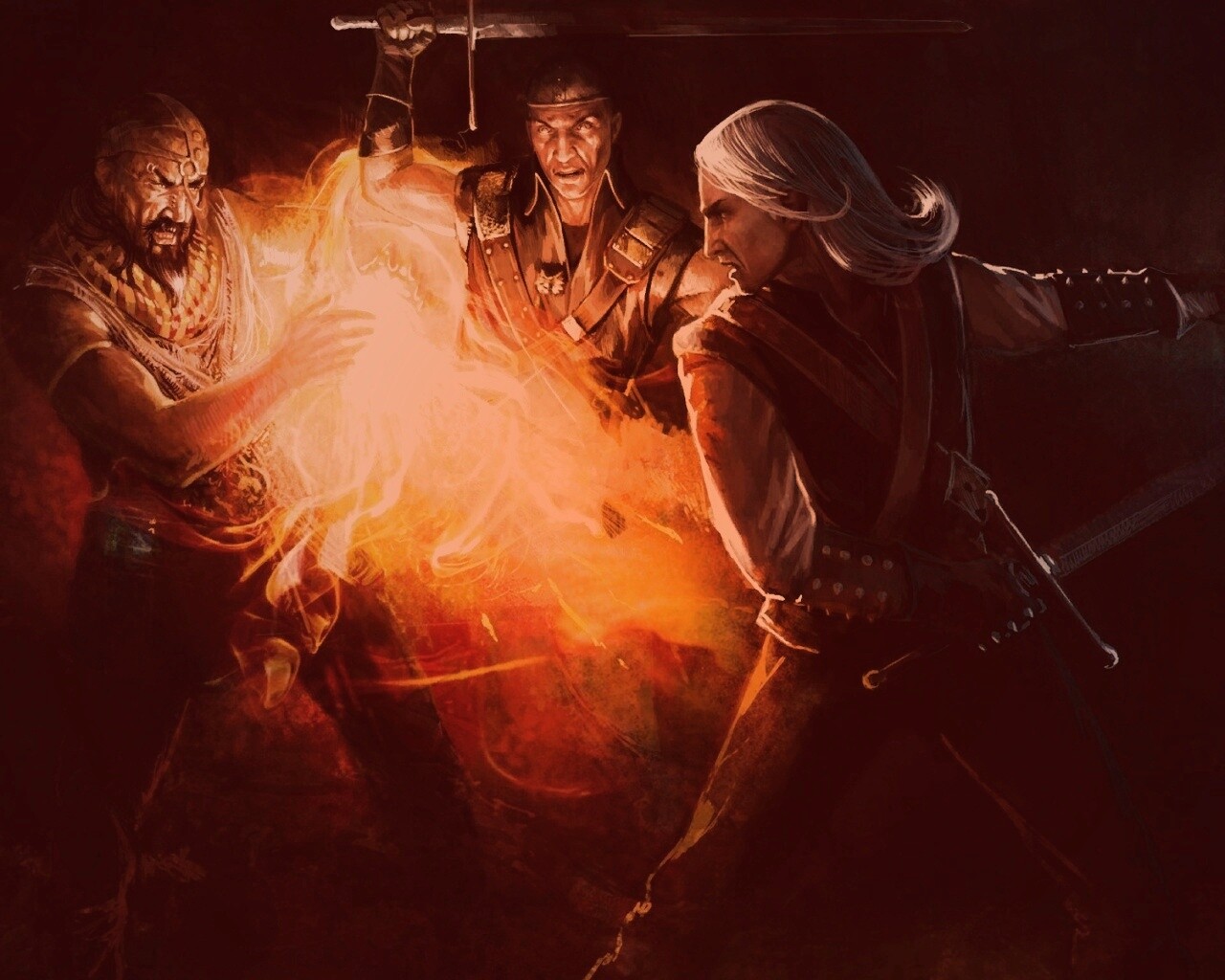 Геральт и Беренгар против Азара обои