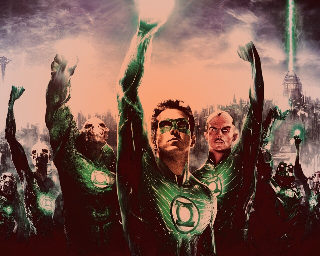 Зеленый фонарь обои