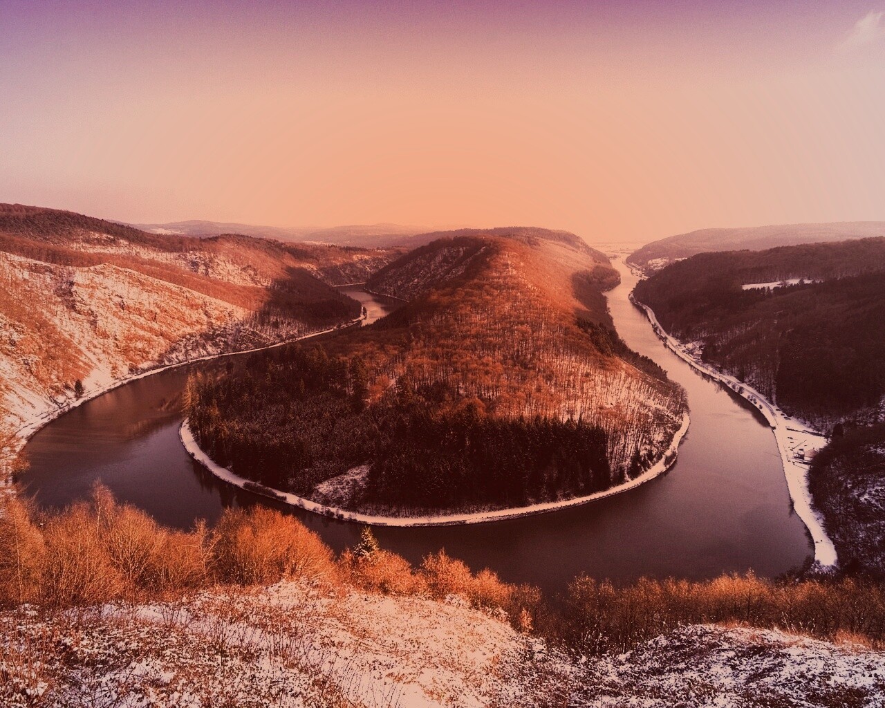 Изгиб реки обои