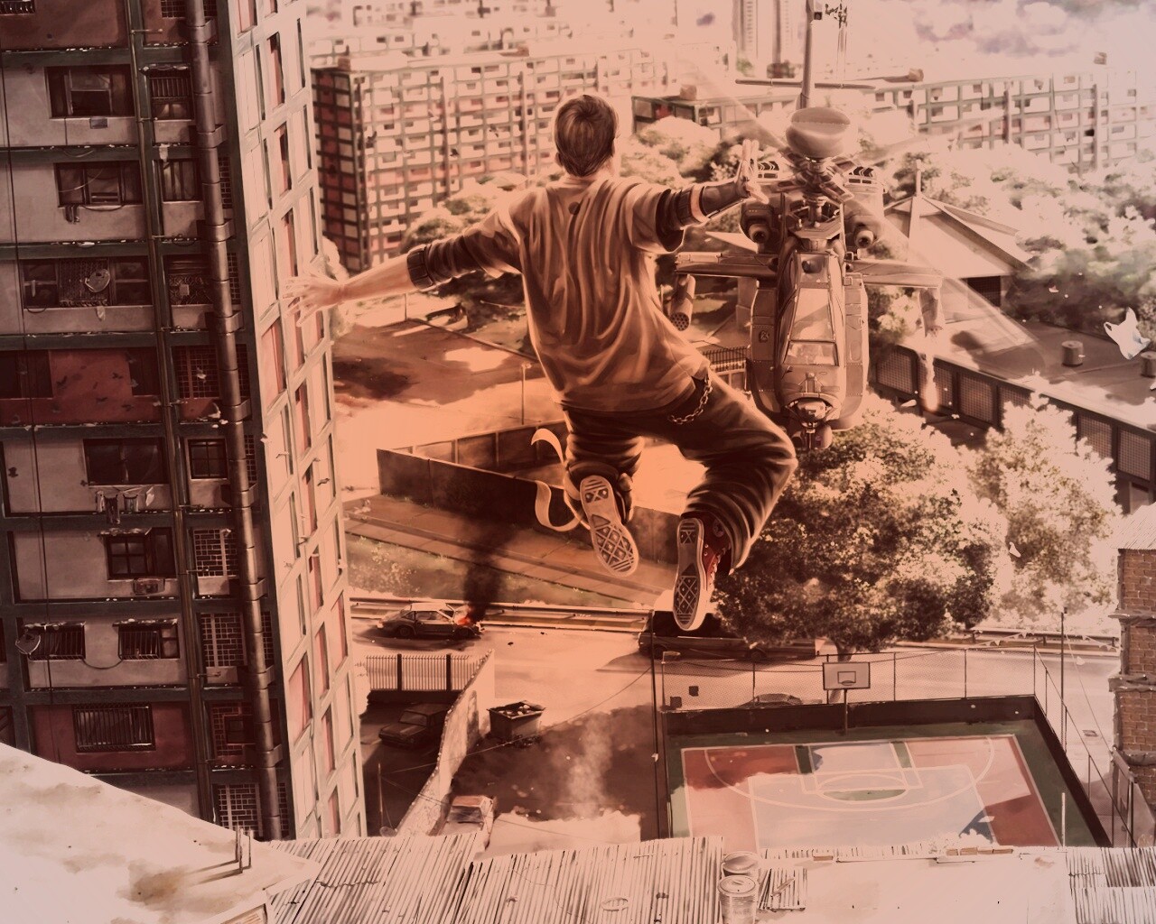 Прыжок обои