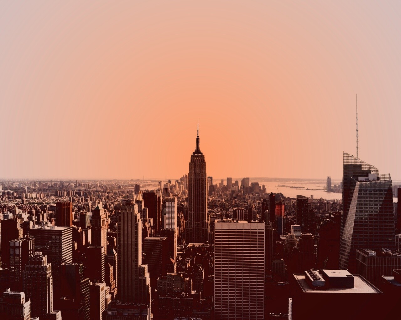 Вид на Нью-Йорк обои