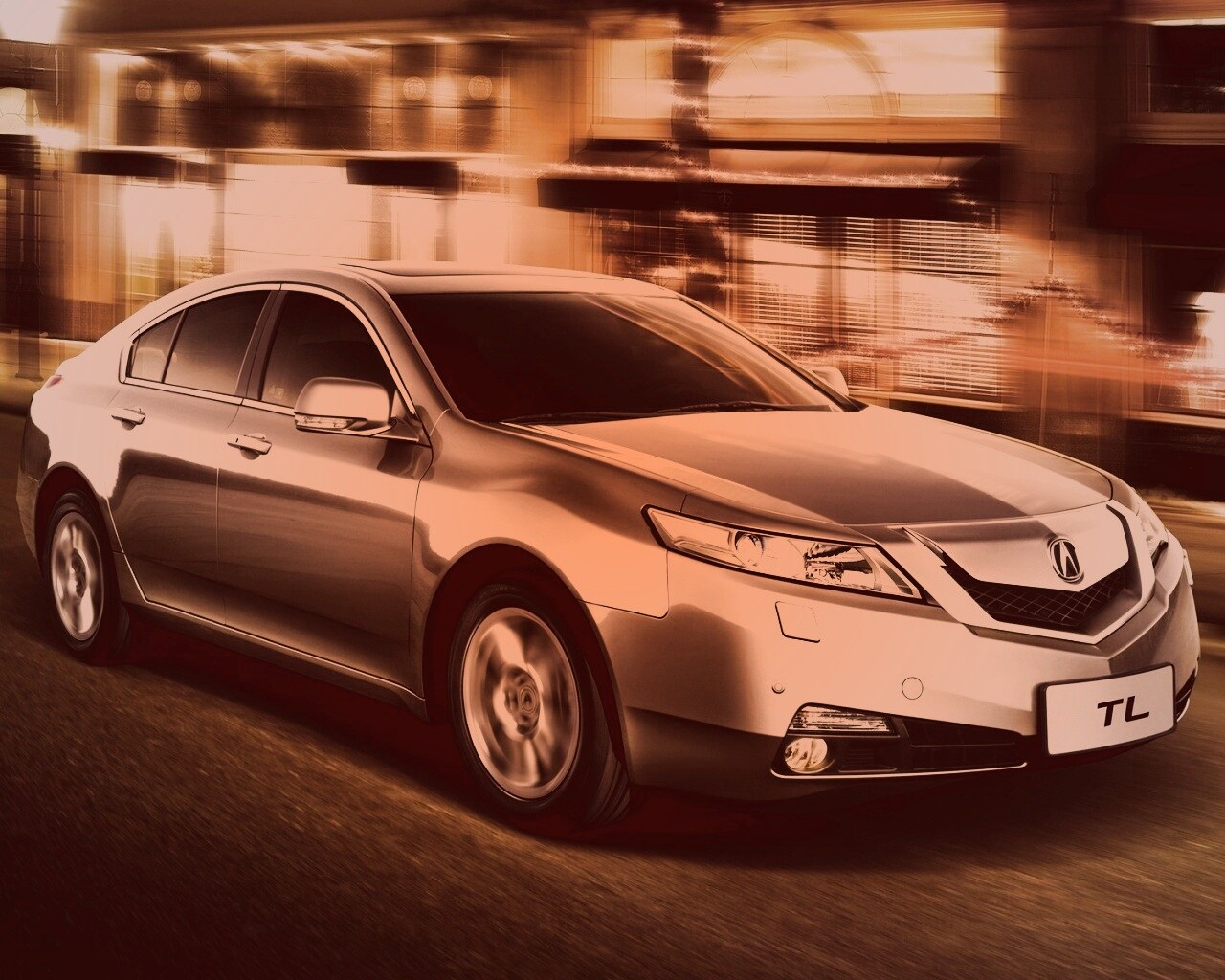 Acura в движении обои