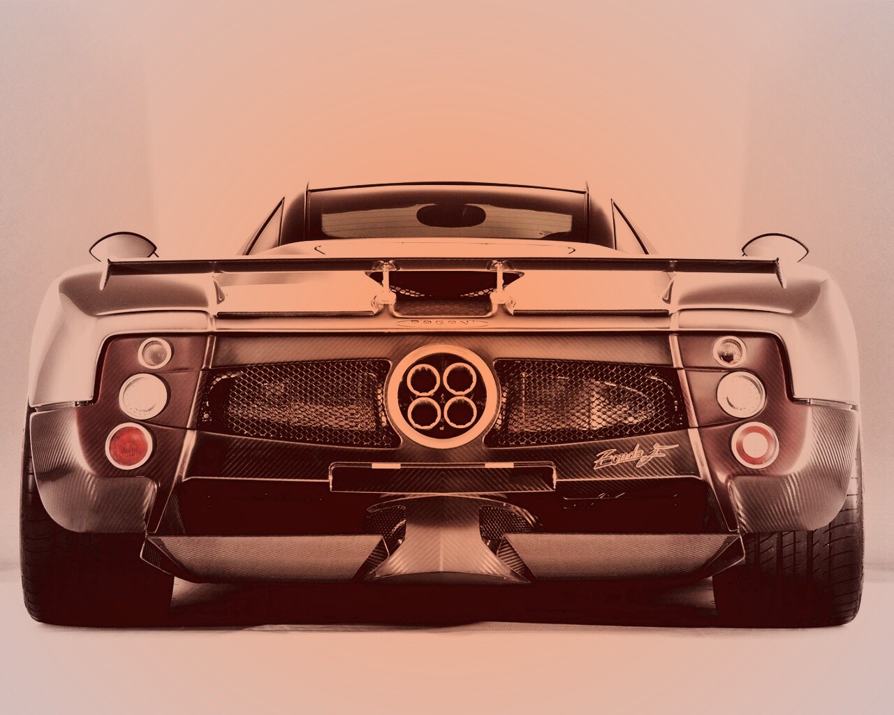 Pagani Zonda сзади обои