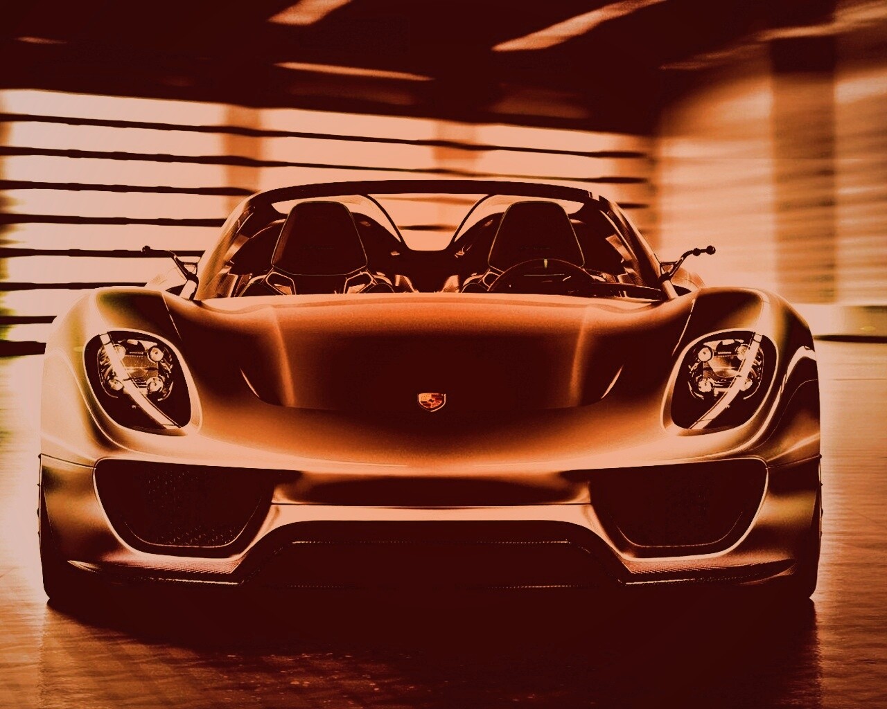 Золотой Порше обои