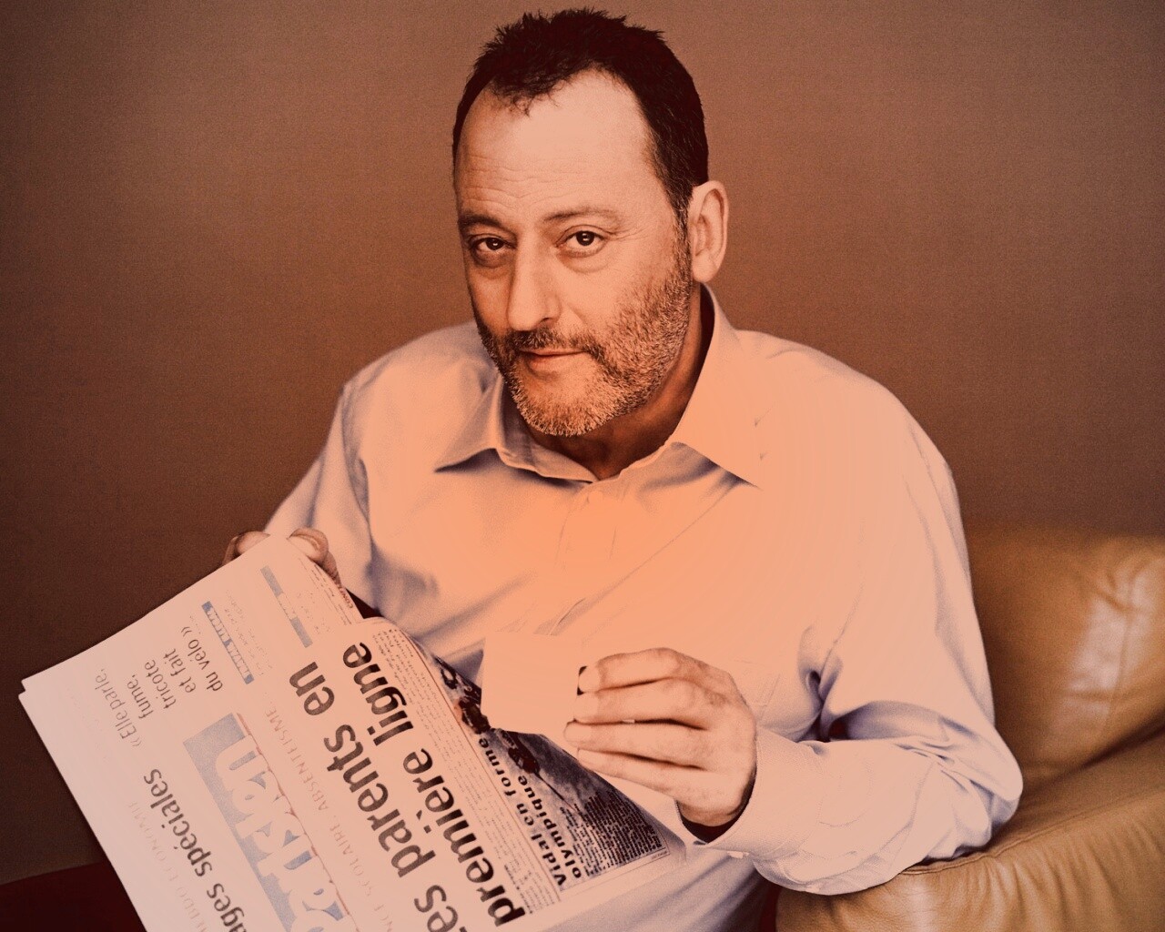 Жан рено пьет кофе обои