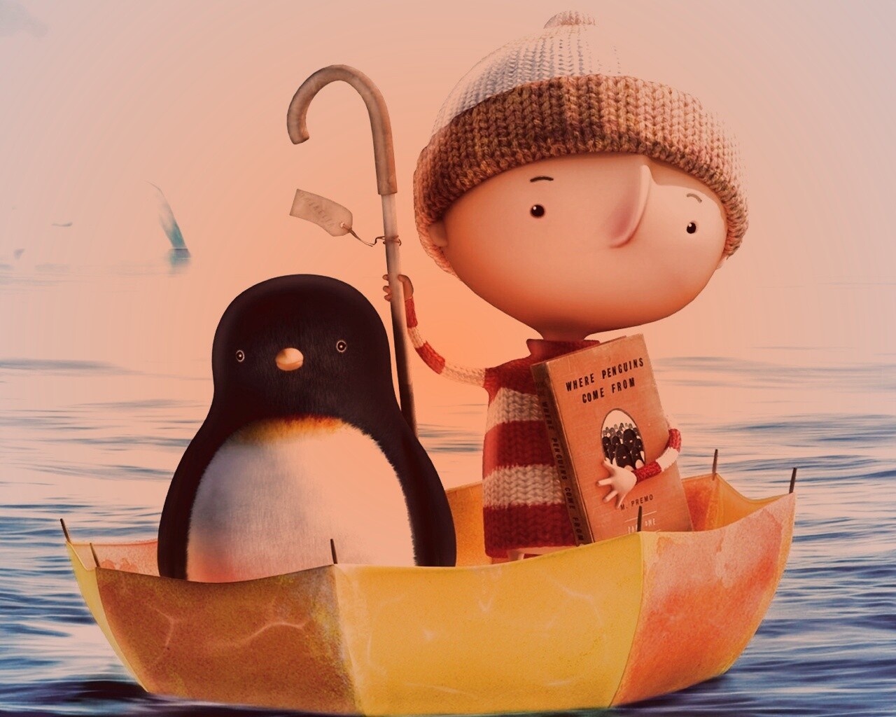Откуда приходят пингвины обои
