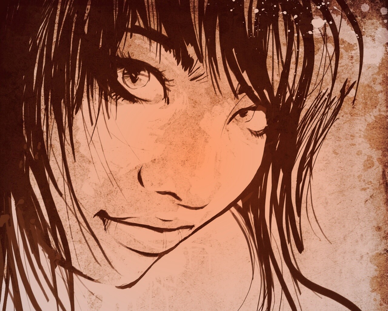 Оригинальный портрет азиатской девушки обои