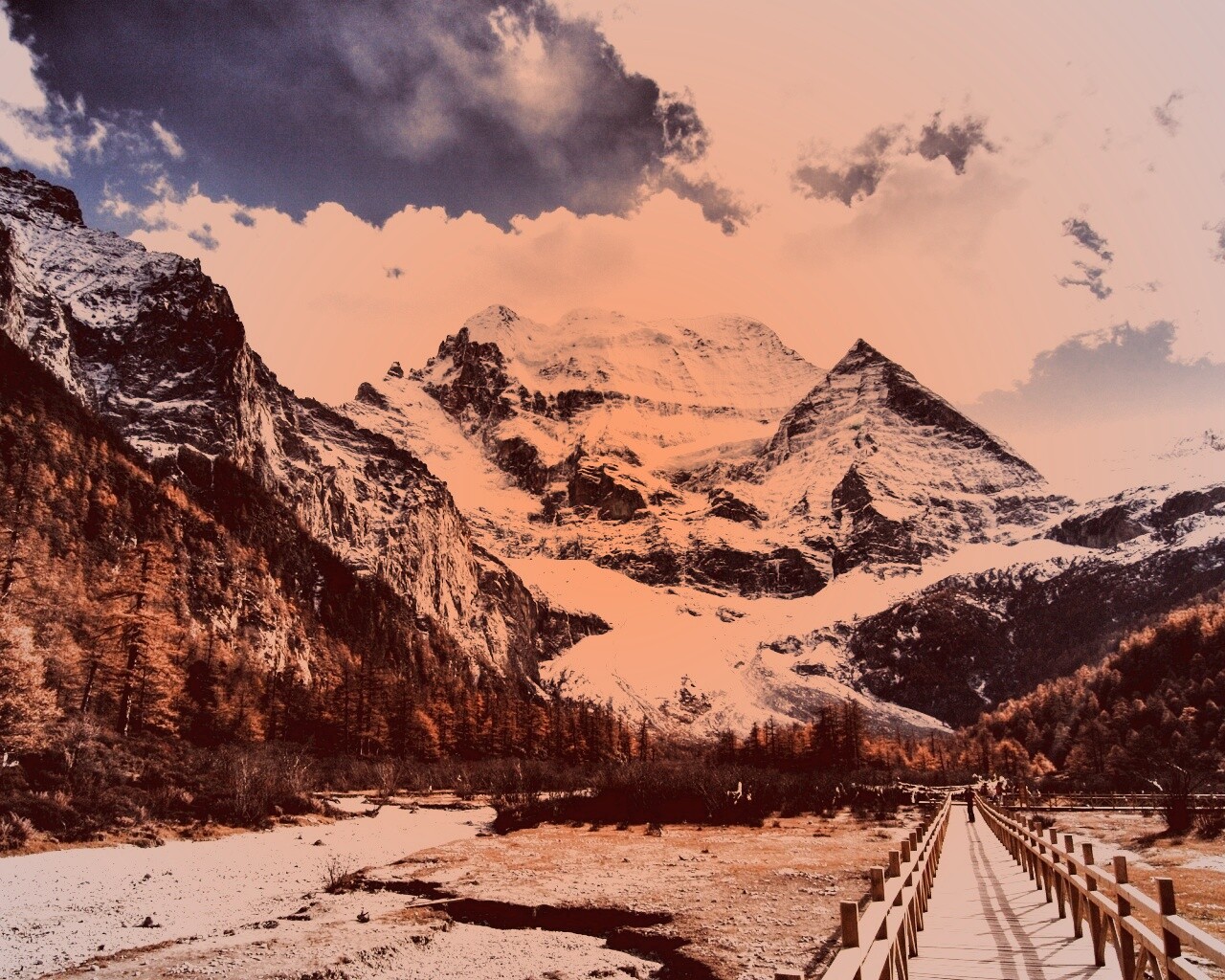 Дорога в горы обои