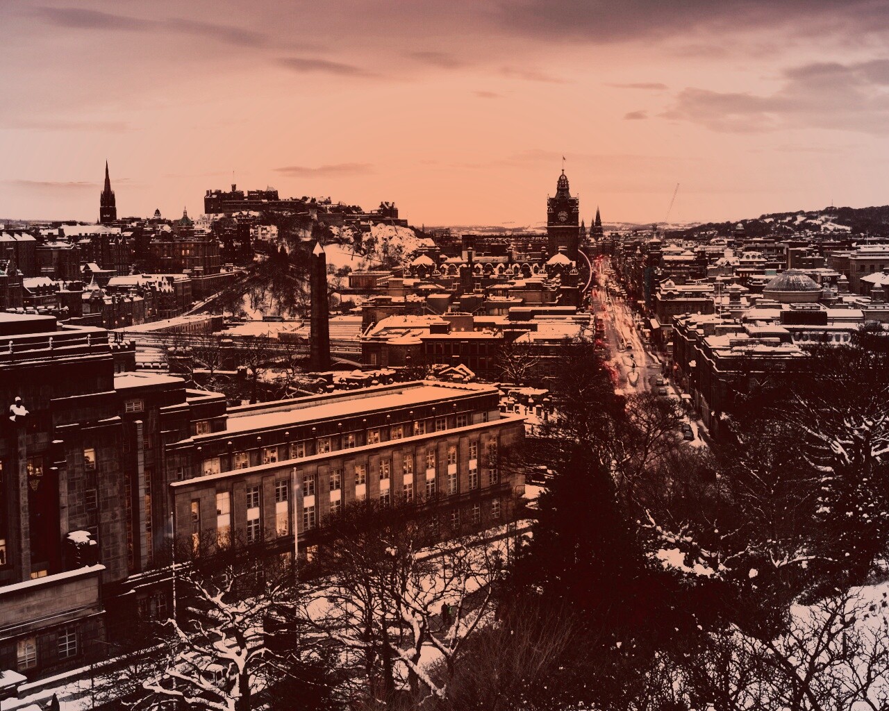 Вид на Эдинбург обои