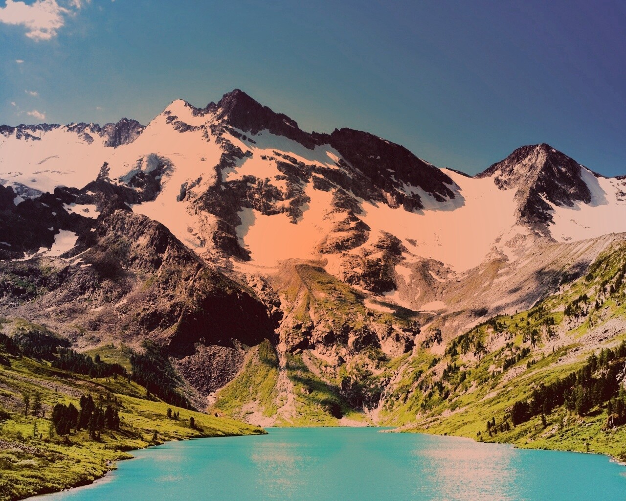 Горное озеро обои