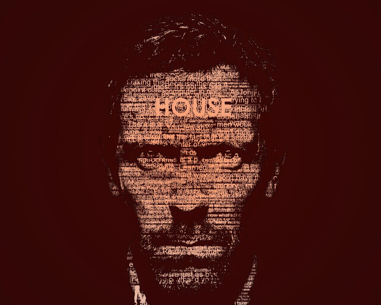 Хаус типографика обои