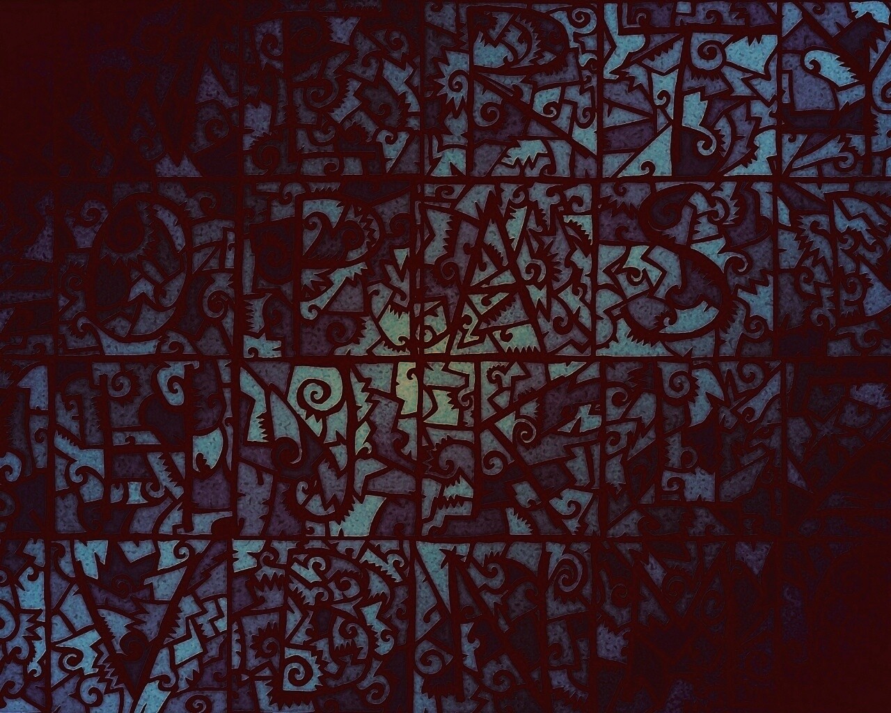 Витражные буквы обои