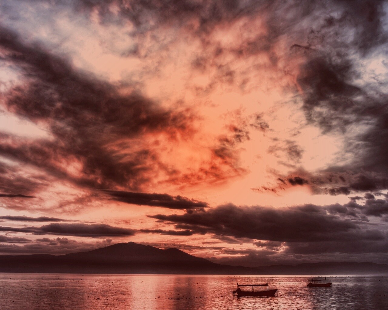 Мексика: лодки на озере обои