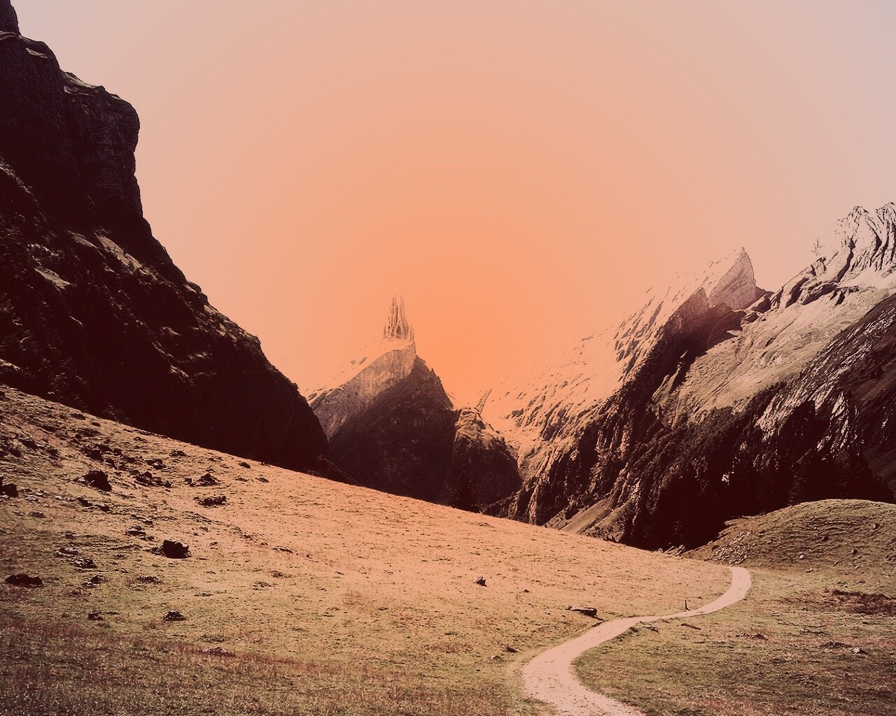 Храм в горах обои