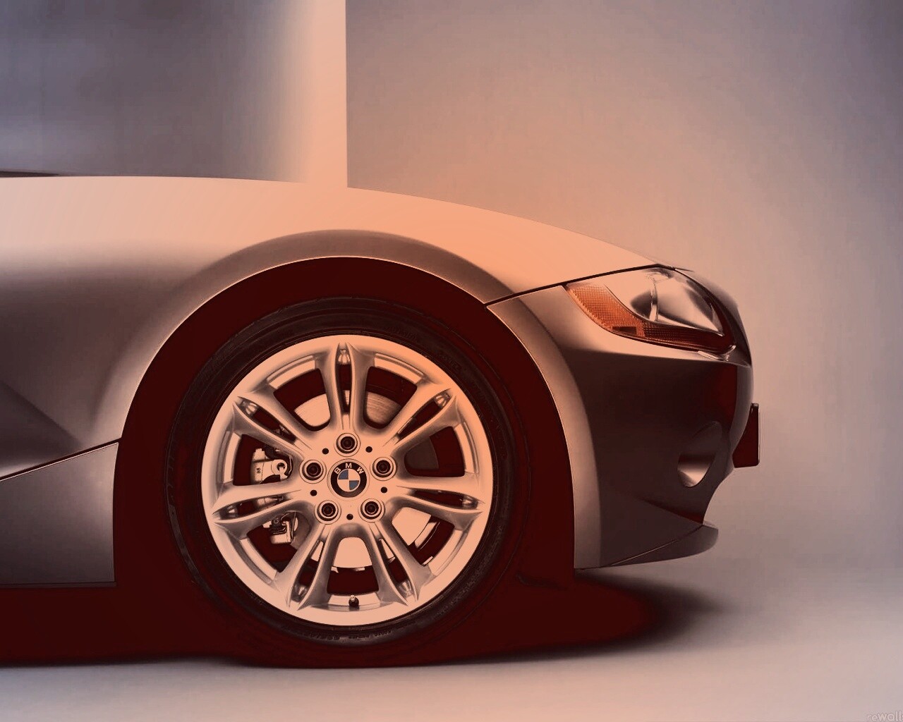 Переднее колесо автомобиля БМВ обои