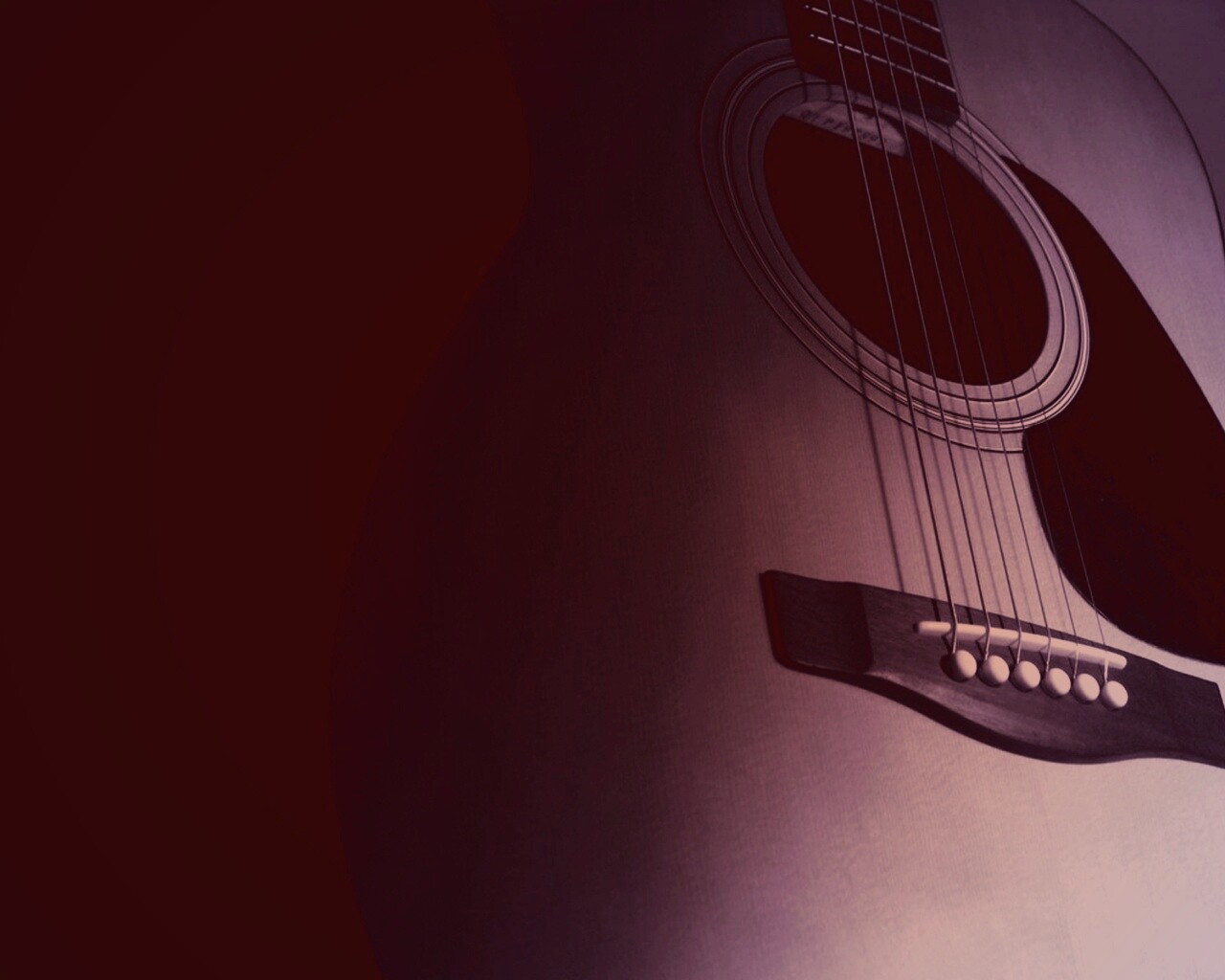 Акустическая гитара в синих тонах обои