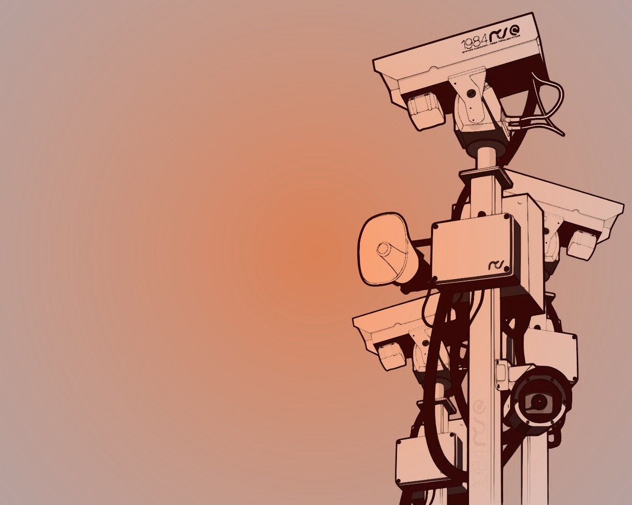 Недремлющее око камер наблюдения обои