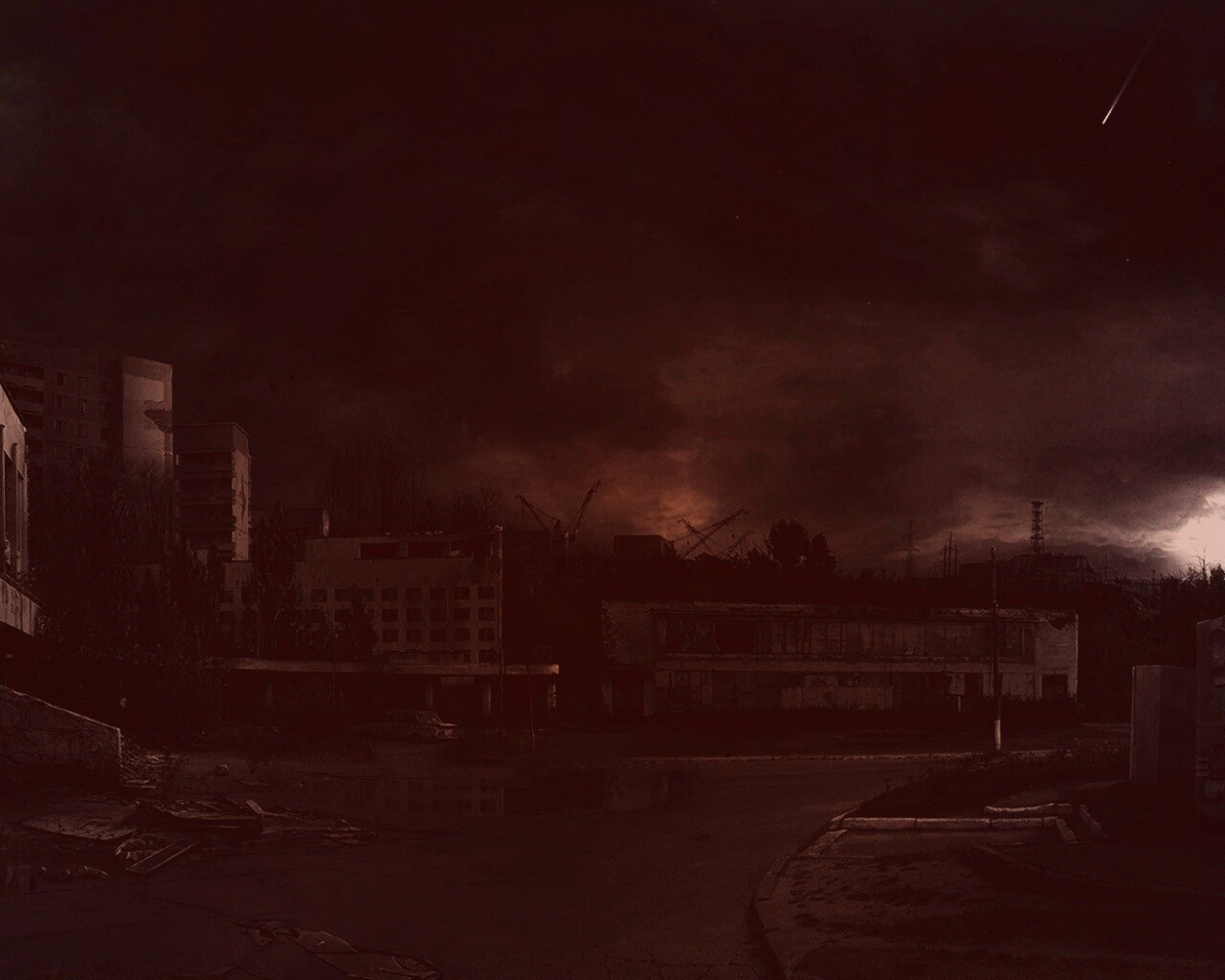 Припять ночью обои