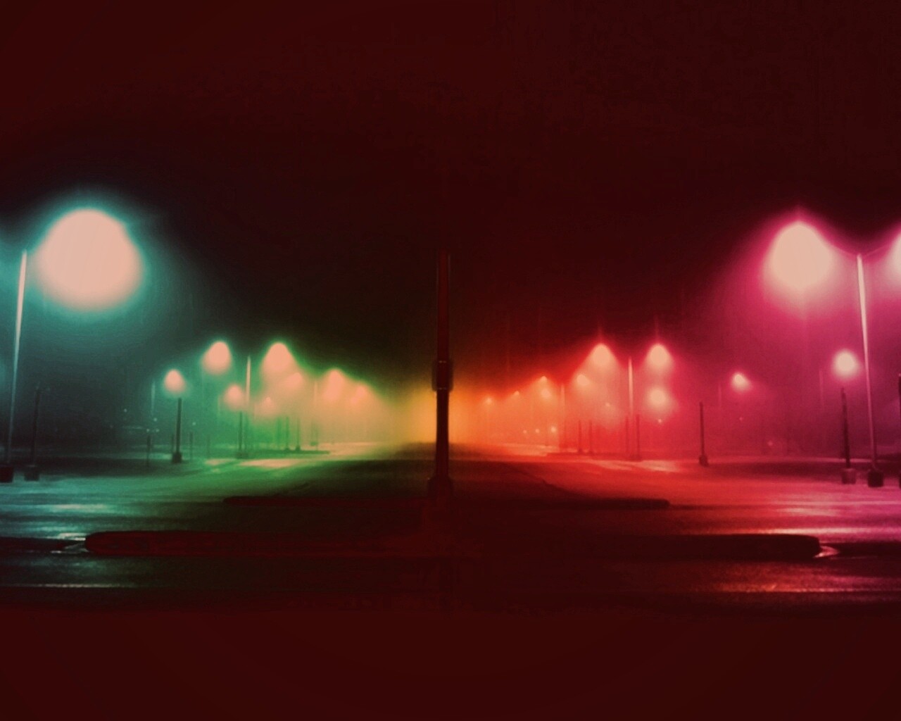 Радужные огни обои