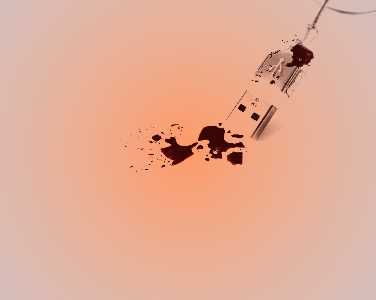 Кровавый usb обои